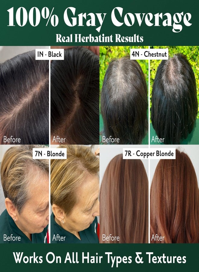 Herbatint Permanent Hair Dye - 5N Light Chestnut - For Up To 100% Gray Coverage of Resistant Gray Hair - Ammonia-Free, Alcohol-Free & Vegan - Salon Influenced Hair Color 5.75 fl oz (2 Pack) - Image 4